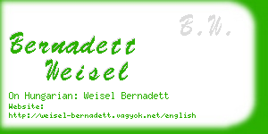 bernadett weisel business card